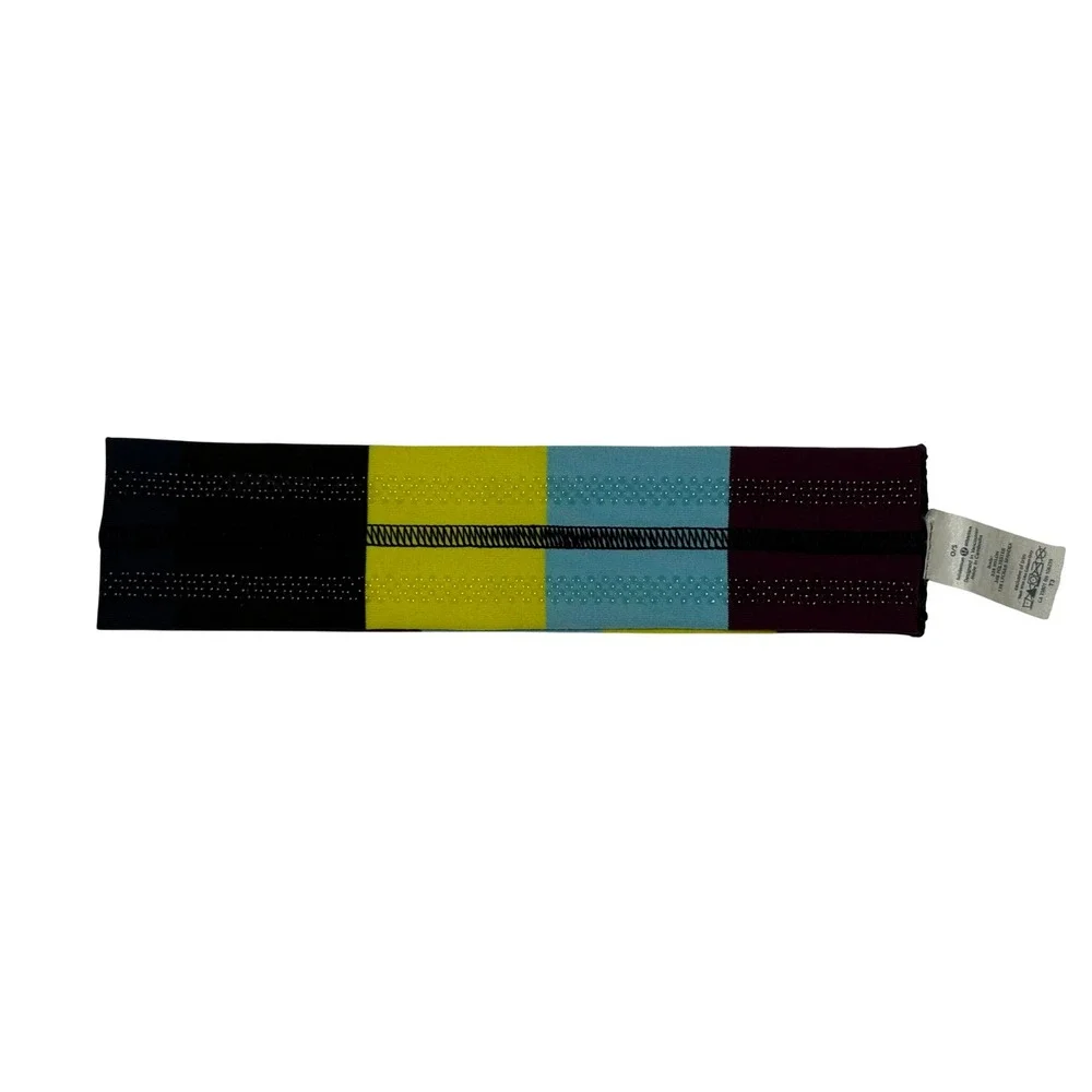Lululemon Fly Away‎ Tamer Headband in Pow Stripe Split Pea